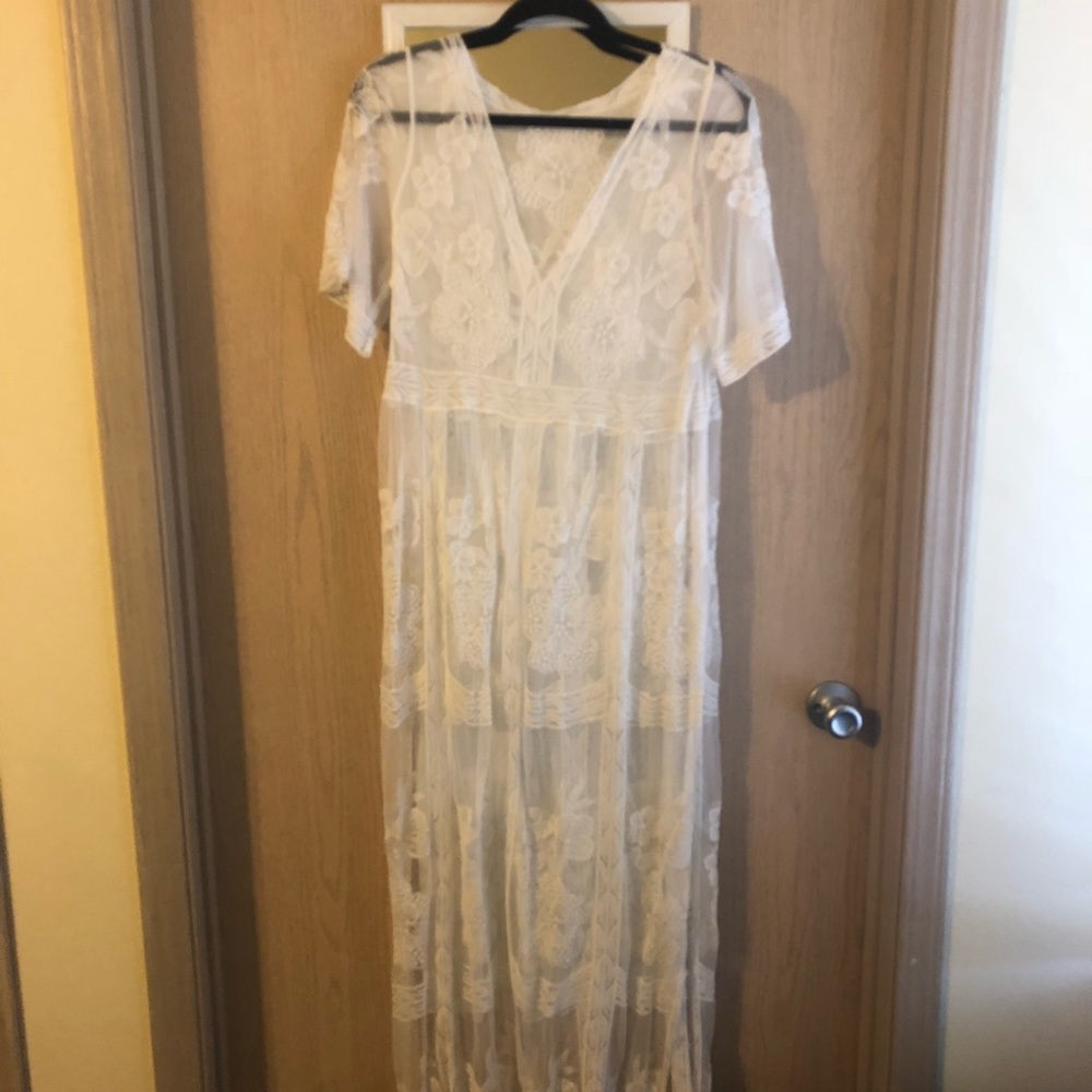 White dress cover (sheer)